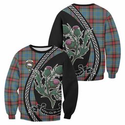 ScotsTee Shop Beaton Family Crest Tartan Sweatshirt Alba Thistle Inspired