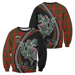 ScotsTee Shop Cameron Family Crest Tartan Sweatshirt Alba Thistle Inspired