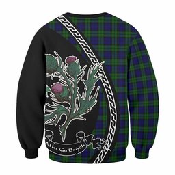 ScotsTee Shop Campbell Family Crest Tartan Sweatshirt Alba Thistle Inspired