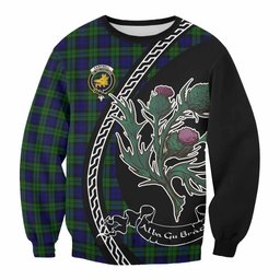 ScotsTee Shop Campbell Family Crest Tartan Sweatshirt Alba Thistle Inspired