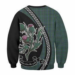 ScotsTee Shop Arbuthnot Family Crest Tartan Sweatshirt Alba Thistle Inspired