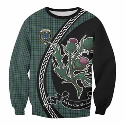 ScotsTee Shop Arbuthnot Family Crest Tartan Sweatshirt Alba Thistle Inspired