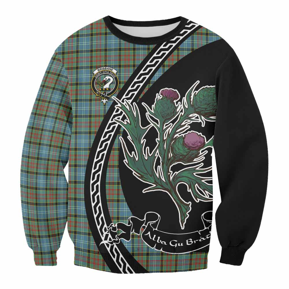 ScotsTee Shop Brisbane Family Crest Tartan Sweatshirt Alba Thistle Inspired