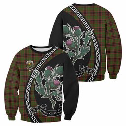 ScotsTee Shop Buchan Family Crest Tartan Sweatshirt Alba Thistle Inspired