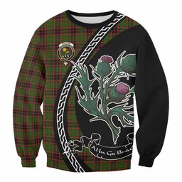 ScotsTee Shop Buchan Family Crest Tartan Sweatshirt Alba Thistle Inspired