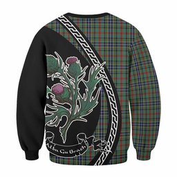 ScotsTee Shop Bisset Family Crest Tartan Sweatshirt Alba Thistle Inspired