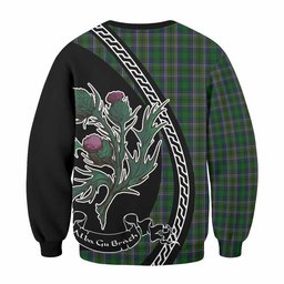 ScotsTee Shop Cockburn Family Crest Tartan Sweatshirt Alba Thistle Inspired