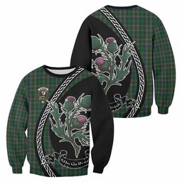 ScotsTee Shop Cockburn Family Crest Tartan Sweatshirt Alba Thistle Inspired