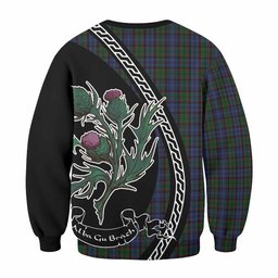 ScotsTee Shop Fletcher Family Crest Tartan Sweatshirt Alba Thistle Inspired