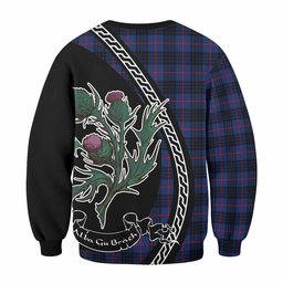 ScotsTee Shop Morgan Family Crest Tartan Sweatshirt Alba Thistle Inspired