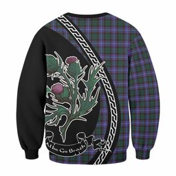 ScotsTee Shop Hunter (Hunterston) Family Crest Tartan Sweatshirt Alba Thistle Inspired