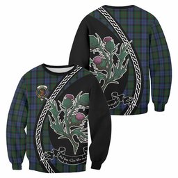 ScotsTee Shop Baird Family Crest Tartan Sweatshirt Alba Thistle Inspired