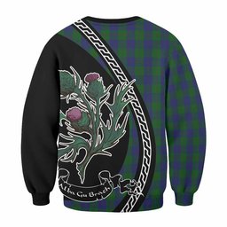 ScotsTee Shop Barclay Family Crest Tartan Sweatshirt Alba Thistle Inspired