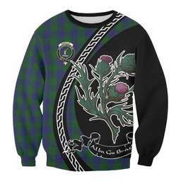ScotsTee Shop Barclay Family Crest Tartan Sweatshirt Alba Thistle Inspired
