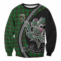 ScotsTee Shop Anstruther Family Crest Tartan Sweatshirt Alba Thistle Inspired