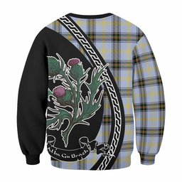 ScotsTee Shop Bell Family Crest Tartan Sweatshirt Alba Thistle Inspired