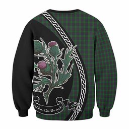 ScotsTee Shop Elphinstone Family Crest Tartan Sweatshirt Alba Thistle Inspired