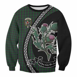 ScotsTee Shop Elphinstone Family Crest Tartan Sweatshirt Alba Thistle Inspired