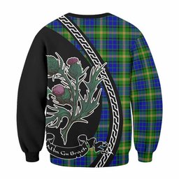 ScotsTee Shop Maitland Family Crest Tartan Sweatshirt Alba Thistle Inspired