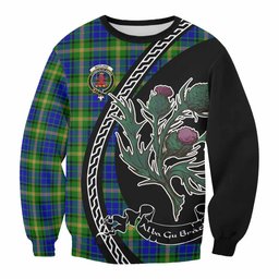 ScotsTee Shop Maitland Family Crest Tartan Sweatshirt Alba Thistle Inspired