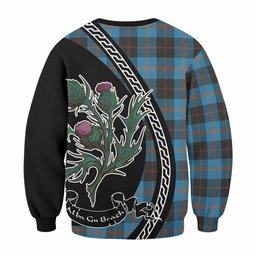 ScotsTee Shop Garden (Gardyne) Family Crest Tartan Sweatshirt Alba Thistle Inspired