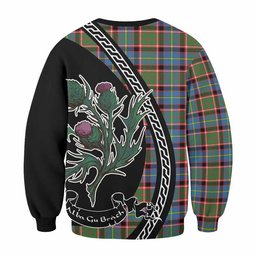 ScotsTee Shop Norvel Family Crest Tartan Sweatshirt Alba Thistle Inspired