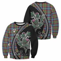 ScotsTee Shop Norvel Family Crest Tartan Sweatshirt Alba Thistle Inspired