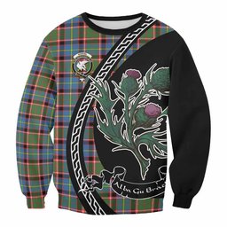 ScotsTee Shop Norvel Family Crest Tartan Sweatshirt Alba Thistle Inspired