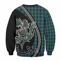 ScotsTee Shop Douglas Family Crest Tartan Sweatshirt Alba Thistle Inspired