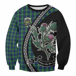 ScotsTee Shop Douglas Family Crest Tartan Sweatshirt Alba Thistle Inspired