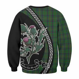 ScotsTee Shop Kennedy Family Crest Tartan Sweatshirt Alba Thistle Inspired