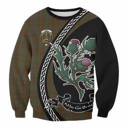 ScotsTee Shop Gray Family Crest Tartan Sweatshirt Alba Thistle Inspired