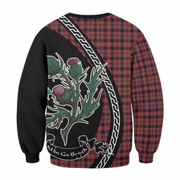 ScotsTee Shop Ogilvie (Ogilvy) Family Crest Tartan Sweatshirt Alba Thistle Inspired
