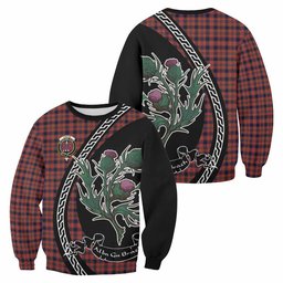 ScotsTee Shop Ogilvie (Ogilvy) Family Crest Tartan Sweatshirt Alba Thistle Inspired