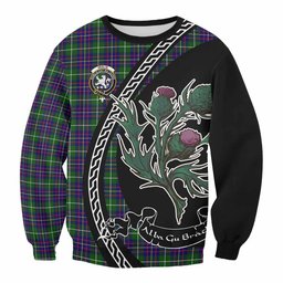 ScotsTee Shop Inglis Family Crest Tartan Sweatshirt Alba Thistle Inspired