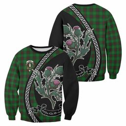 ScotsTee Shop Logie Family Crest Tartan Sweatshirt Alba Thistle Inspired