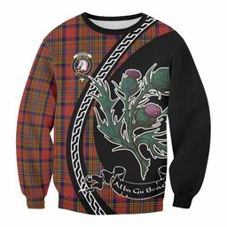 ScotsTee Shop Hepburn Family Crest Tartan Sweatshirt Alba Thistle Inspired