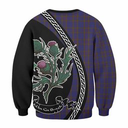 ScotsTee Shop Elliot Family Crest Tartan Sweatshirt Alba Thistle Inspired