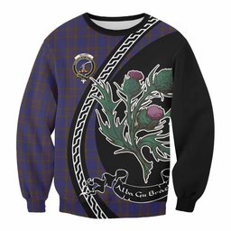 ScotsTee Shop Elliot Family Crest Tartan Sweatshirt Alba Thistle Inspired