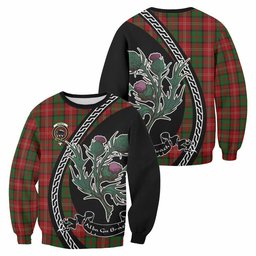 ScotsTee Shop Nesbitt (Nisbet) Family Crest Tartan Sweatshirt Alba Thistle Inspired