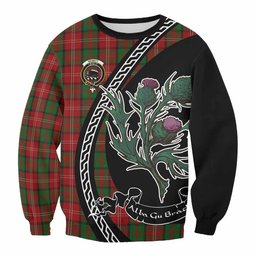 ScotsTee Shop Nesbitt (Nisbet) Family Crest Tartan Sweatshirt Alba Thistle Inspired