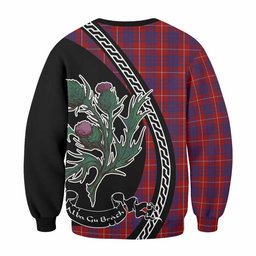 ScotsTee Shop Hamilton Family Crest Tartan Sweatshirt Alba Thistle Inspired