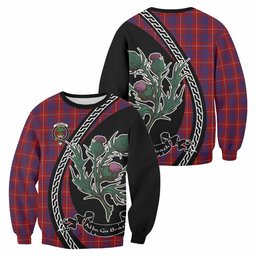ScotsTee Shop Hamilton Family Crest Tartan Sweatshirt Alba Thistle Inspired
