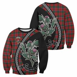 ScotsTee Shop MacCracken (McCracken) Family Crest Tartan Sweatshirt Alba Thistle Inspired