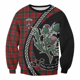 ScotsTee Shop MacCracken (McCracken) Family Crest Tartan Sweatshirt Alba Thistle Inspired