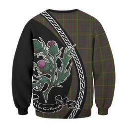 ScotsTee Shop Hall Family Crest Tartan Sweatshirt Alba Thistle Inspired