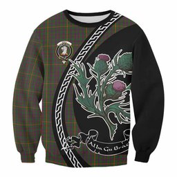 ScotsTee Shop Hall Family Crest Tartan Sweatshirt Alba Thistle Inspired