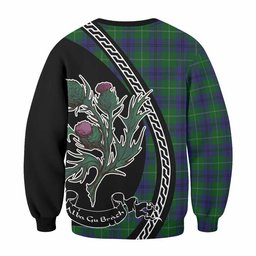 ScotsTee Shop Oliphant Family Crest Tartan Sweatshirt Alba Thistle Inspired