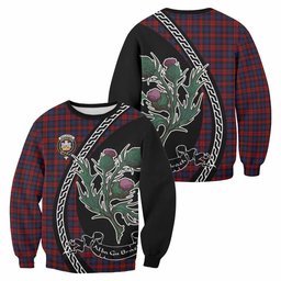 ScotsTee Shop MacLachlan (McLachlan) Family Crest Tartan Sweatshirt Alba Thistle Inspired