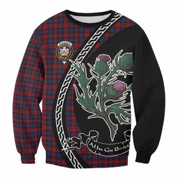 ScotsTee Shop MacLachlan (McLachlan) Family Crest Tartan Sweatshirt Alba Thistle Inspired